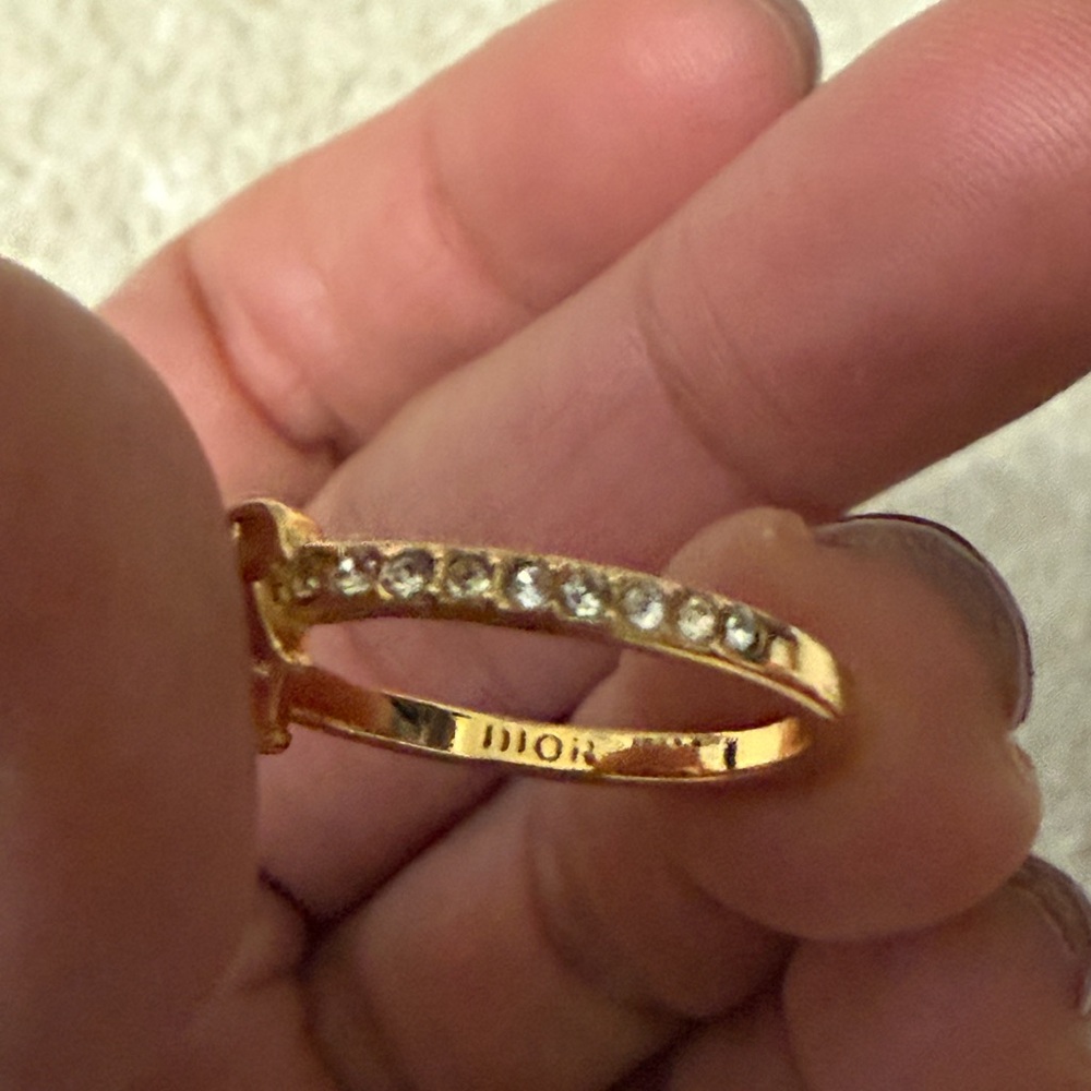 Dior Gold Logo Ring for Women - Picture 5 of 7